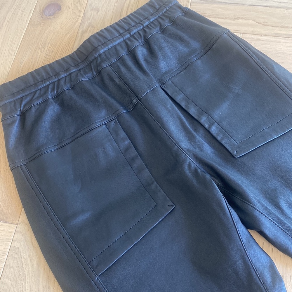 Manning Cartell Leather Drawstring Joggers - Cargo Pants black - USA size 4 - Picture 4 of 10